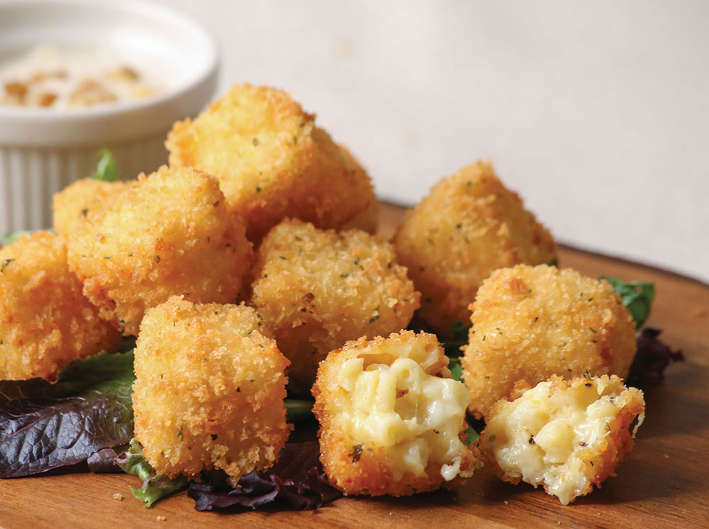 Mac & Cheese Bites with a dip